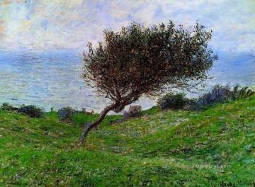 地味なシーン Painting - トルヴィルの海岸沿いのクロード・モネの風景